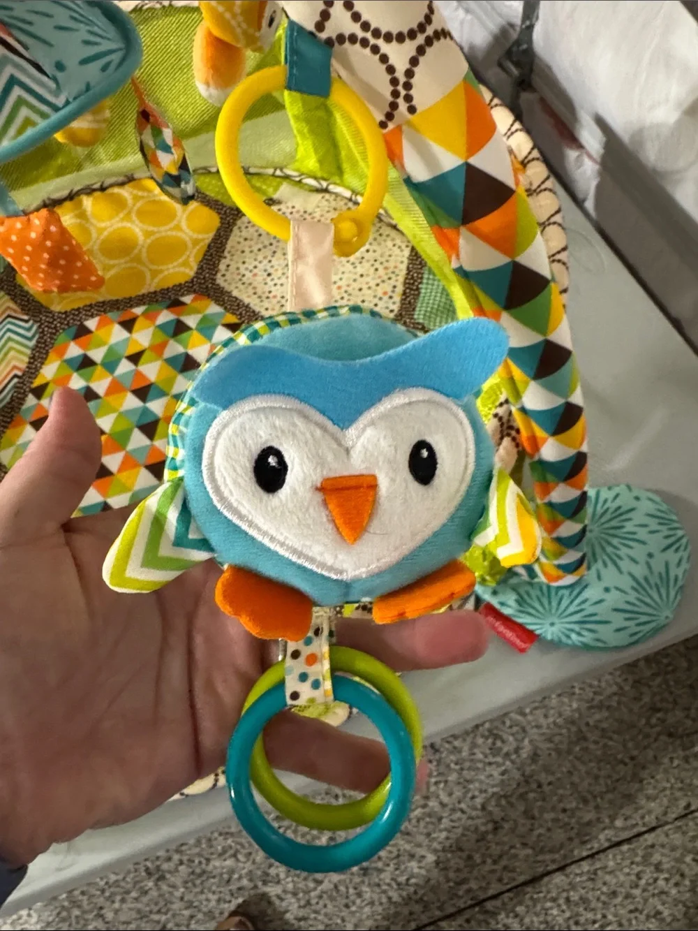 Infantino Turtle Baby Activity Play Gym with Hanging Plush Toys
